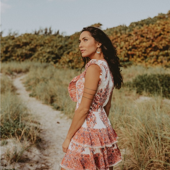 Vibrant Ruffle Mini Dress - Picture 3 of 3